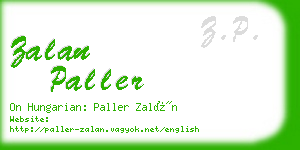 zalan paller business card